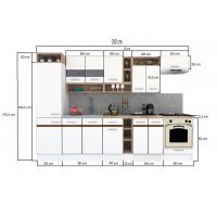 Bucatarie COSSY NEW 310 B1 Wenge / Stejar Sonoma